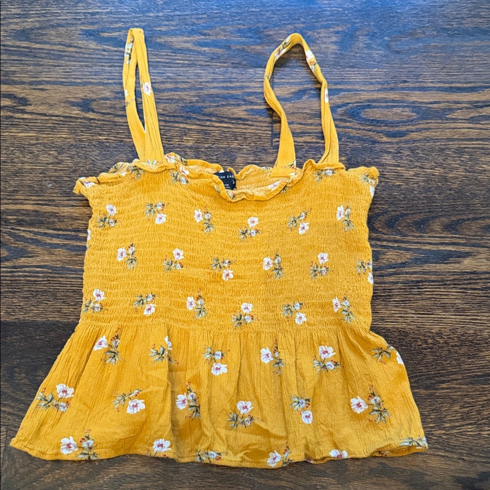 American Eagle Yellow Floral Camisole